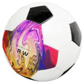 Personalisierte Twisted Liquid Multicolors Fußball (Dreiviertel)