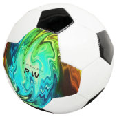 Personalisierte Twisted Liquid Multicolors Fußball (Dreiviertel)