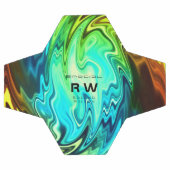 Personalisierte Twisted Liquid Multicolors Fußball (Flach)
