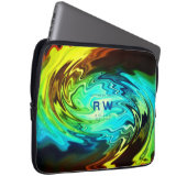 Personalisierte Twisted Liquid Multicolors Laptopschutzhülle (Vorne Rechts)