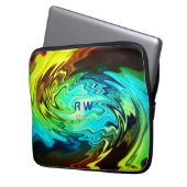 Personalisierte Twisted Liquid Multicolors Laptopschutzhülle (Vorderseite Links)