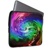Personalisierte Twisted Liquid Multicolors Laptopschutzhülle (Vorne Rechts)