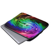Personalisierte Twisted Liquid Multicolors Laptopschutzhülle (Vorne Knopf)