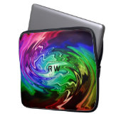 Personalisierte Twisted Liquid Multicolors Laptopschutzhülle (Vorderseite Links)