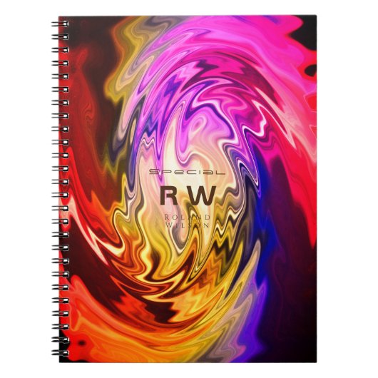 Personalisierte Twisted Liquid Multicolors Notizblock (Vorderseite)