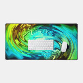 Personalisierte Twisted Liquid Multicolors Schreibtischunterlage (Tastatur & Maus)