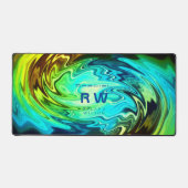 Personalisierte Twisted Liquid Multicolors Schreibtischunterlage (Vorderseite)