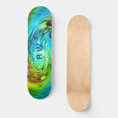 Personalisierte Twisted Liquid Multicolors Skateboard (Vorderseite)