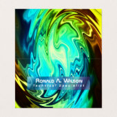 Personalisierte Twisted Liquid Multicolors Visitenkarten (Außenseite Aufgefaltet)