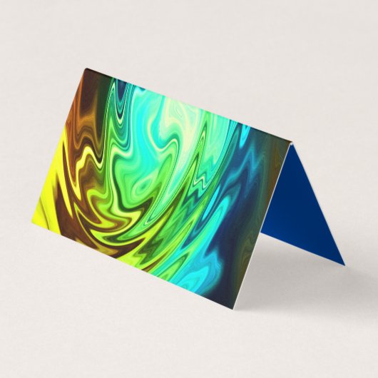 Personalisierte Twisted Liquid Multicolors Visitenkarten (Rückseite)