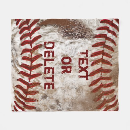 Personalisierte Typengrunge-Baseball-Fleece-Decke Fleecedecke (Vorderseite (Horizontal))