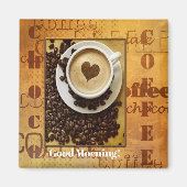Personalisierte Typografie Coffee Lover Foto Magne Magnet (Vorne)