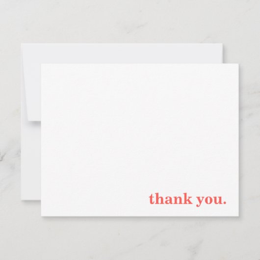 Personalisierte Typografie Dankeskarte (Vorderseite)