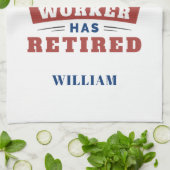 Personalisierte Typografie der entlassenen Post Of Geschirrtuch (Gefaltet)