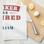 Personalisierte Typografie der entlassenen Post Of Geschirrtuch (Viertel Falte)