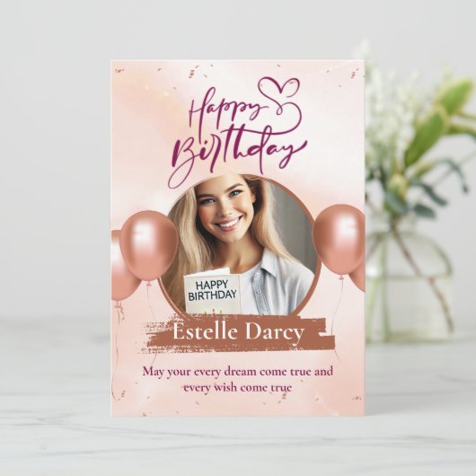 Personalisierte Typografie Einladung (Stehend Vorderseite)