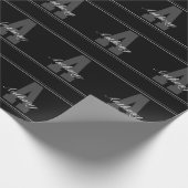 personalisierte Typografie Geschenkpapier (Ecke)