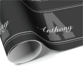 personalisierte Typografie Geschenkpapier (Rolleneckpunkt)