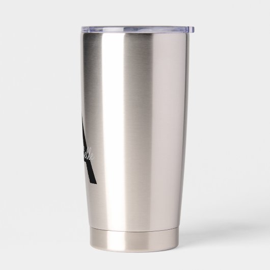 Personalisierte Typografie Monogramm Thermobecher (Links)