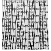 Personalisierte Typografie Muster Moderne Kunst Duschvorhang (Vorderseite)