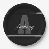 Personalisierte Typografie Name Party Teller (Vorderseite)