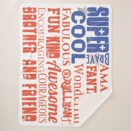 Personalisierte Typografie Subway Art USA Flag Sherpadecke