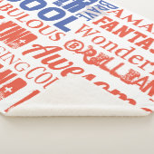 Personalisierte Typografie Subway Art USA Flag Sherpadecke (3/4)