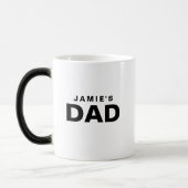 Personalisierte Typografie-Tasse für Vater mit Ini Verwandlungstasse (Links)