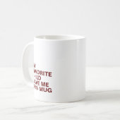 Personalisierte Typografie-Tasse mit Initial Kaffeetasse (Vorderseite Links)