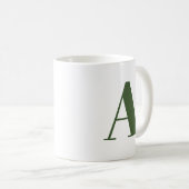 Personalisierte Typografie-Tasse mit Initial Kaffeetasse (VorderseiteRechts)