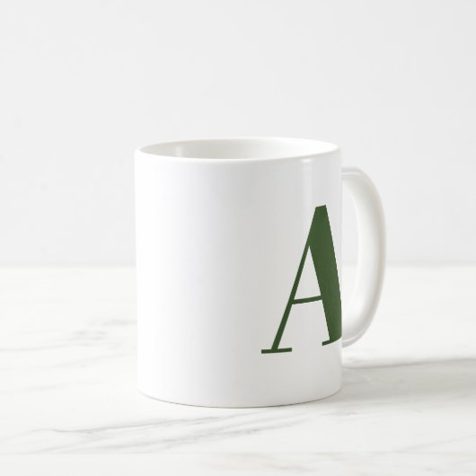 Personalisierte Typografie-Tasse mit Initial Kaffeetasse (VorderseiteRechts)