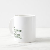 Personalisierte Typografie-Tasse mit Initial Kaffeetasse (Vorderseite Links)