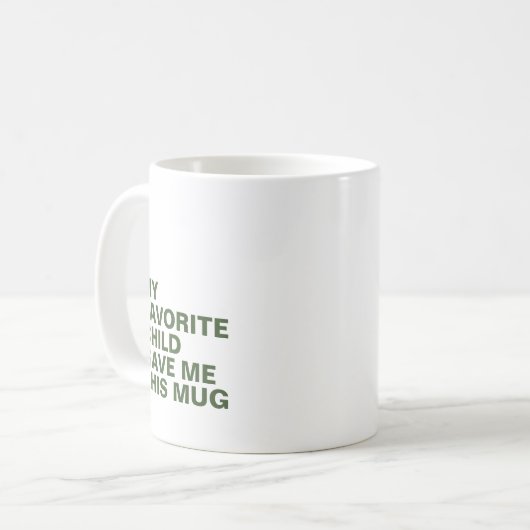 Personalisierte Typografie-Tasse mit Initial Kaffeetasse (Vorderseite Links)