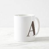 Personalisierte Typografie-Tasse mit Initial Kaffeetasse (VorderseiteRechts)