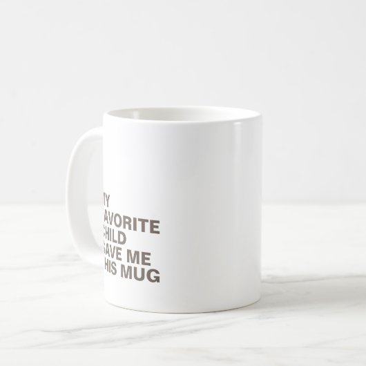 Personalisierte Typografie-Tasse mit Initial Kaffeetasse (Vorderseite Links)