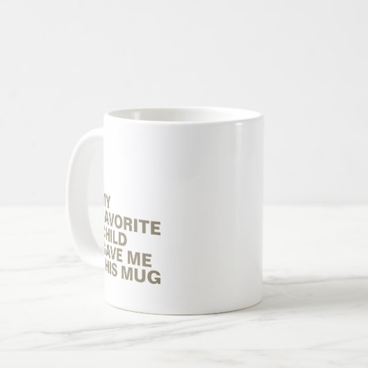 Personalisierte Typografie-Tasse mit Initial Kaffeetasse (Vorderseite Links)