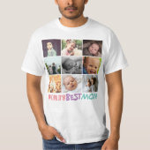 Personalisierte Typografie und Foto der Welt T-Shirt (Vorderseite)