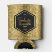 Personalisierte Typografie und Goldschäden Dosenkühler (Rückseite)