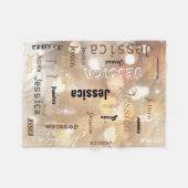 Personalisierte Typografie-Untergrundbahn-Kunst Fleecedecke (Vorderseite (Horizontal))