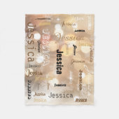 Personalisierte Typografie-Untergrundbahn-Kunst Fleecedecke (Vorderseite)