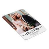 Personalisierte Typografie Wedding Foto Magnet (Rechte Seite)