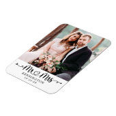 Personalisierte Typografie Wedding Foto Magnet (Linke Seite)