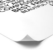 Personalisierte Typografie Word Cloud für Paare Poster (Ecke)