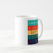 Personalisierte Typografie zum Geburtstag Kaffeetasse (VorderseiteRechts)