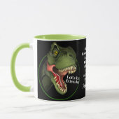 Personalisierte Tyrannosaurus Rex Dinosaurier-Tass Tasse (Links)