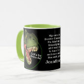 Personalisierte Tyrannosaurus Rex Dinosaurier-Tass Tasse (Vorderseite Links)
