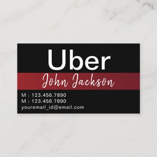 Personalisierte Uber Business Cards Visitenkarte (Vorderseite)