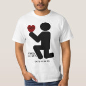 Personalisierte Übereinstimmung, fragte sie ja T-Shirt (Vorderseite)