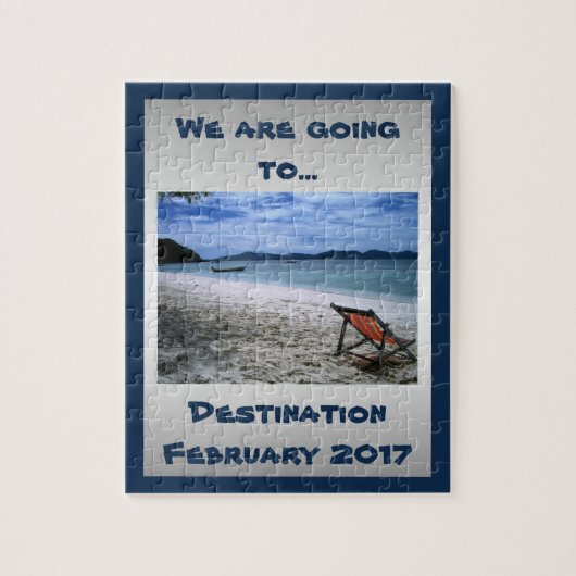 Personalisierte Überraschungs-Ferien Puzzle (Vertikal)