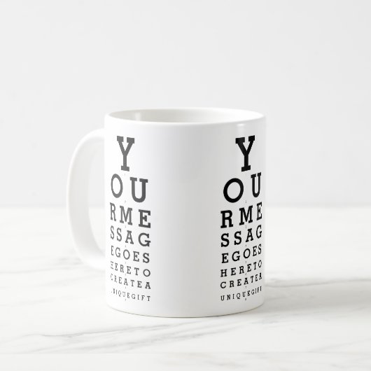 Personalisierte Übersicht über den Augenblick Kaffeetasse (Vorderseite Links)